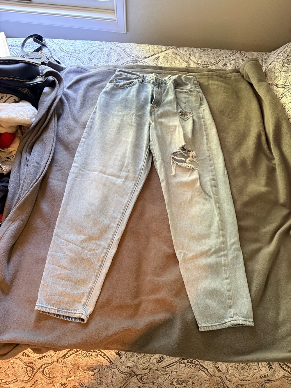 Levi's Light Blue Distressed Boyfriend Jeans